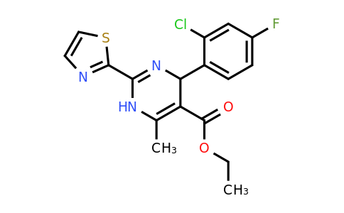 247037-78-1 | Ethyl 4-(2-chloro-4-fluorophenyl)-6-methyl-2-(thiazol-2-yl)-1,4-dihydropyrimidine-5-carboxylate