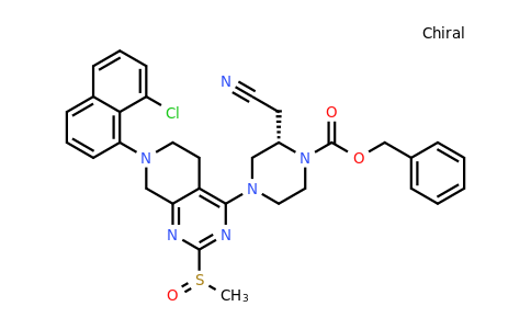 2502155-77-1 | Benzyl (2S)-4-(7-(8-chloronaphthalen-1-yl)-2-(methylsulfinyl)-5,6,7,8-tetrahydropyrido[3,4-d]pyrimidin-4-yl)-2-(cyanomethyl)piperazine-1-carboxylate