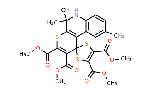 258267-23-1 | Tetramethyl 5,5,9-trimethyl-5,6-dihydrospiro[thiopyrano[2,3-c]quinoline-1,2'-[1,3]dithiole]-2,3,4',5'-tetracarboxylate