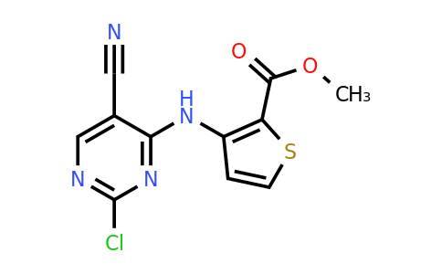 2622273-71-4 | Methyl 3-((2-chloro-5-cyanopyrimidin-4-yl)amino)thiophene-2-carboxylate