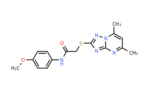 262858-64-0 | 2-((5,7-Dimethyl-[1,2,4]triazolo[1,5-a]pyrimidin-2-yl)thio)-N-(4-methoxyphenyl)acetamide