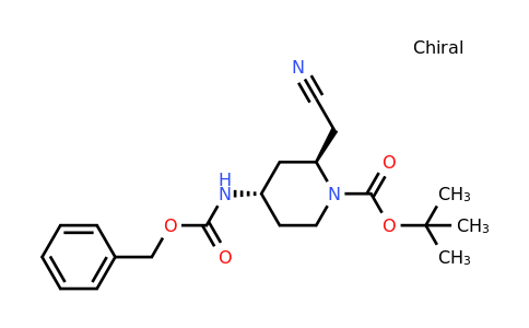 2667055-47-0 | tert-Butyl (2S,4S)-4-(((benzyloxy)carbonyl)amino)-2-(cyanomethyl)piperidine-1-carboxylate