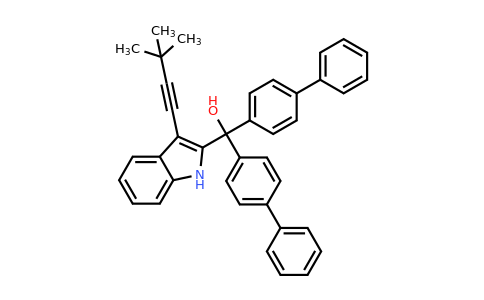 2668263-71-4 | Di([1,1'-biphenyl]-4-yl)(3-(3,3-dimethylbut-1-yn-1-yl)-1H-indol-2-yl)methanol