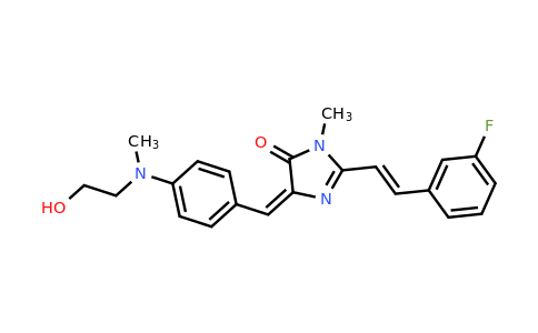 (E)-2-((E)-3-Fluorostyryl)-4-(4-((2-hydroxyethyl)(methyl)amino)benzylidene)-1-methyl-1H-imidazol-5(4H)-one