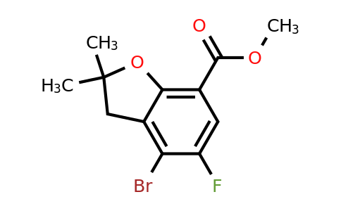 2748790-07-8 | Methyl 4-bromo-5-fluoro-2,2-dimethyl-2,3-dihydrobenzofuran-7-carboxylate