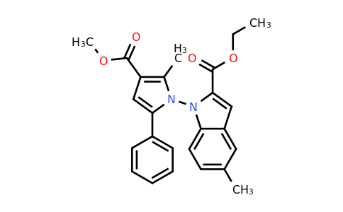 2764870-11-1 | Ethyl 1-(3-(methoxycarbonyl)-2-methyl-5-phenyl-1H-pyrrol-1-yl)-5-methyl-1H-indole-2-carboxylate