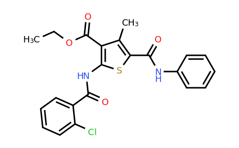 296244-50-3 | Ethyl 2-(2-chlorobenzamido)-4-methyl-5-(phenylcarbamoyl)thiophene-3-carboxylate
