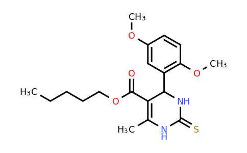 296262-61-8 | Pentyl 4-(2,5-dimethoxyphenyl)-6-methyl-2-thioxo-1,2,3,4-tetrahydropyrimidine-5-carboxylate