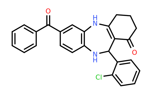 297160-46-4 | 7-Benzoyl-11-(2-chlorophenyl)-2,3,4,5,10,11-hexahydro-1H-dibenzo[b,e][1,4]diazepin-1-one