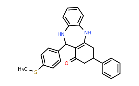 298688-10-5 | 11-(4-(Methylthio)phenyl)-3-phenyl-2,3,4,5,10,11-hexahydro-1H-dibenzo[b,e][1,4]diazepin-1-one