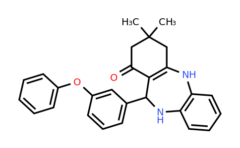 300689-13-8 | 3,3-Dimethyl-11-(3-phenoxyphenyl)-2,3,4,5,10,11-hexahydro-1H-dibenzo[b,e][1,4]diazepin-1-one