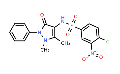 4-Chloro-n-(1,5-dimethyl-3-oxo-2-phenyl-2,3-dihydro-1H-pyrazol-4-yl)-3-nitrobenzene-1-sulfonamide