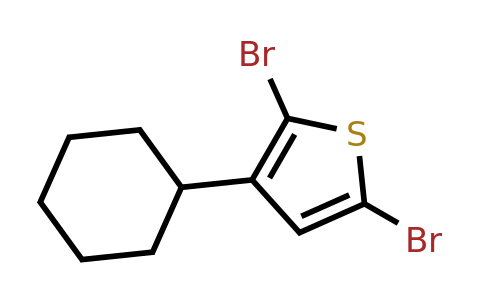 302912-44-3 | 2,5-Dibromo-3-cyclohexylthiophene