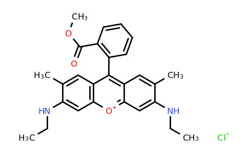 3,6-Bis(ethylamino)-9-(2-(methoxycarbonyl)phenyl)-2,7-dimethylxanthylium chloride