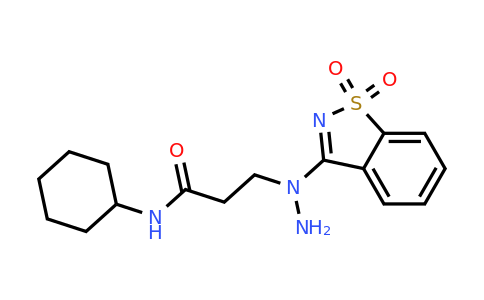 309735-77-1 | N-cyclohexyl-3-(1-(1,1-dioxidobenzo[d]isothiazol-3-yl)hydrazinyl)propanamide