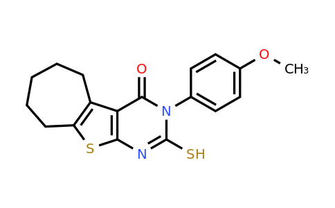 309741-47-7 | 2-Mercapto-3-(4-methoxyphenyl)-3,5,6,7,8,9-hexahydro-4h-cyclohepta[4,5]thieno[2,3-d]pyrimidin-4-one