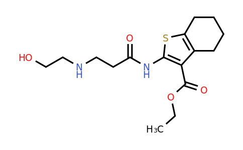 312607-40-2 | Ethyl 2-(3-((2-hydroxyethyl)amino)propanamido)-4,5,6,7-tetrahydrobenzo[b]thiophene-3-carboxylate