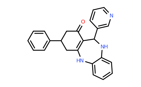 2,3,4,5,10,11-Hexahydro-3-phenyl-11-(3-pyridinyl)-1H-dibenzo[b,e][1,4]diazepin-1-one