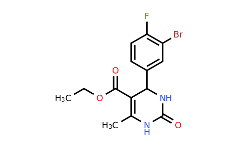 312632-07-8 | Ethyl 4-(3-bromo-4-fluorophenyl)-6-methyl-2-oxo-1,2,3,4-tetrahydropyrimidine-5-carboxylate
