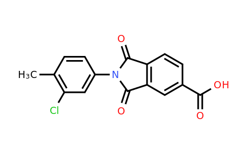 313260-37-6 | 2-(3-Chloro-4-methylphenyl)-1,3-dioxoisoindoline-5-carboxylic acid