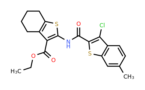 314022-54-3 | Ethyl 2-(3-chloro-6-methylbenzo[b]thiophene-2-carboxamido)-4,5,6,7-tetrahydrobenzo[b]thiophene-3-carboxylate