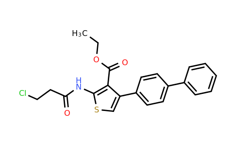 315684-10-7 | Ethyl 4-([1,1'-biphenyl]-4-yl)-2-(3-chloropropanamido)thiophene-3-carboxylate
