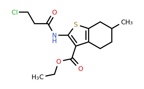 315694-92-9 | Ethyl 2-(3-chloropropanamido)-6-methyl-4,5,6,7-tetrahydrobenzo[b]thiophene-3-carboxylate