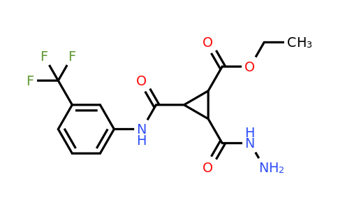 Ethyl 2-(hydrazinecarbonyl)-3-((3-(trifluoromethyl)phenyl)carbamoyl)cyclopropane-1-carboxylate