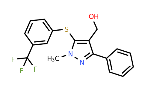 (1-Methyl-3-phenyl-5-((3-(trifluoromethyl)phenyl)thio)-1H-pyrazol-4-yl)methanol