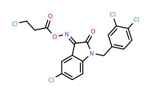 320420-75-5 | 1H-Indole-2,3-dione, 5-chloro-1-[(3,4-dichlorophenyl)methyl]-, 3-[O-(3-chloro-1-oxopropyl)oxime]