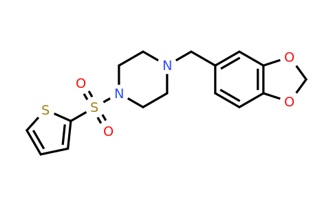324774-68-7 | 1-(Benzo[d][1,3]dioxol-5-ylmethyl)-4-(thiophen-2-ylsulfonyl)piperazine