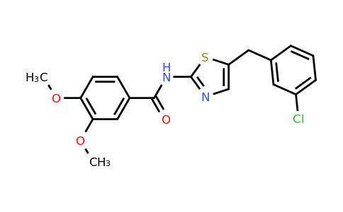 327062-15-7 | N-(5-(3-chlorobenzyl)thiazol-2-yl)-3,4-dimethoxybenzamide