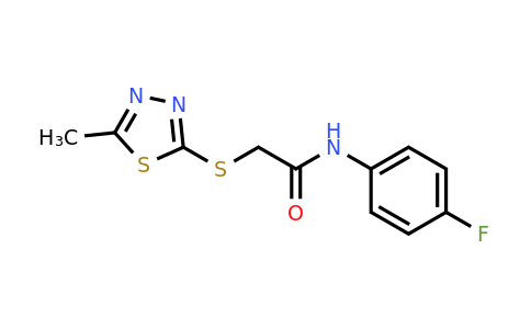 329079-49-4 | N-(4-fluorophenyl)-2-((5-methyl-1,3,4-thiadiazol-2-yl)thio)acetamide