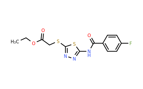 329698-71-7 | Ethyl 2-((5-(4-fluorobenzamido)-1,3,4-thiadiazol-2-yl)thio)acetate