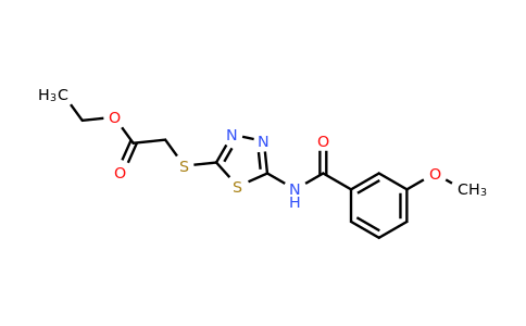 329699-65-2 | Ethyl 2-((5-(3-methoxybenzamido)-1,3,4-thiadiazol-2-yl)thio)acetate
