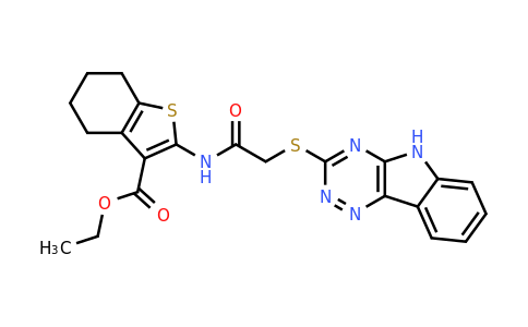 329732-77-6 | Ethyl 2-(2-((5H-[1,2,4]triazino[5,6-b]indol-3-yl)thio)acetamido)-4,5,6,7-tetrahydrobenzo[b]thiophene-3-carboxylate