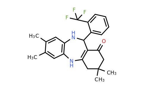 330957-99-8 | 3,3,7,8-Tetramethyl-11-(2-(trifluoromethyl)phenyl)-2,3,4,5,10,11-hexahydro-1H-dibenzo[b,e][1,4]diazepin-1-one