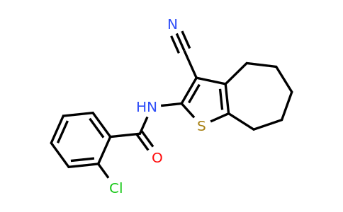 331760-57-7 | 2-Chloro-N-(3-cyano-5,6,7,8-tetrahydro-4H-cyclohepta[b]thiophen-2-yl)benzamide