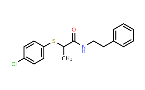 2-((4-Chlorophenyl)thio)-N-phenethylpropanamide