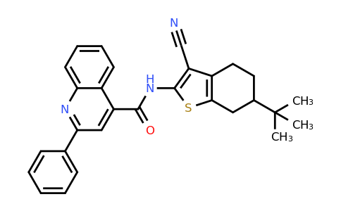 N-(6-(tert-butyl)-3-cyano-4,5,6,7-tetrahydrobenzo[b]thiophen-2-yl)-2-phenylquinoline-4-carboxamide