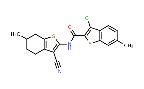 332381-04-1 | 3-Chloro-N-(3-cyano-6-methyl-4,5,6,7-tetrahydrobenzo[b]thiophen-2-yl)-6-methylbenzo[b]thiophene-2-carboxamide