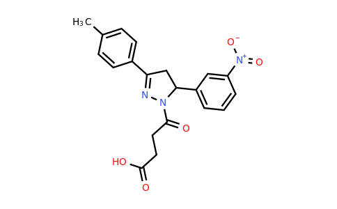 4-(5-(3-Nitrophenyl)-3-(p-tolyl)-4,5-dihydro-1H-pyrazol-1-yl)-4-oxobutanoic acid