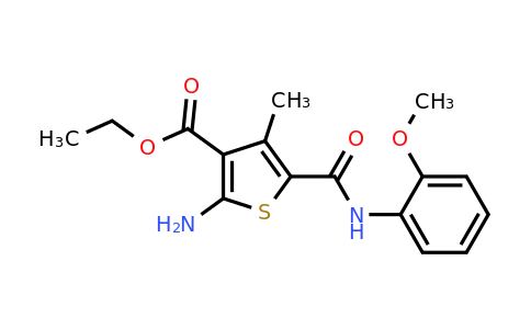 332867-79-5 | Ethyl 2-amino-5-((2-methoxyphenyl)carbamoyl)-4-methylthiophene-3-carboxylate