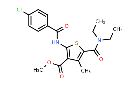 335406-04-7 | Methyl 2-(4-chlorobenzamido)-5-(diethylcarbamoyl)-4-methylthiophene-3-carboxylate