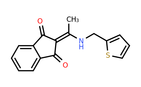 337474-39-2 | 2-(1-((Thiophen-2-ylmethyl)amino)ethylidene)-1H-indene-1,3(2H)-dione