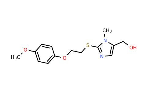 (2-((2-(4-Methoxyphenoxy)ethyl)thio)-1-methyl-1H-imidazol-5-yl)methanol