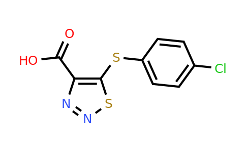 338760-78-4 | 5-((4-Chlorophenyl)thio)-1,2,3-thiadiazole-4-carboxylic acid