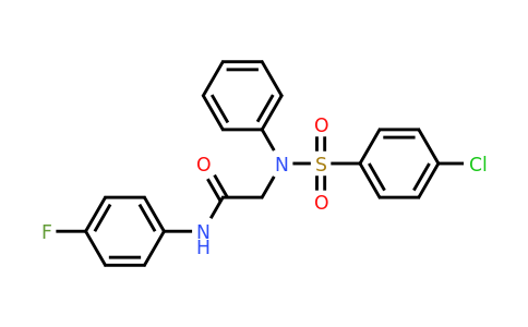 2-((4-Chloro-N-phenylphenyl)sulfonamido)-N-(4-fluorophenyl)acetamide