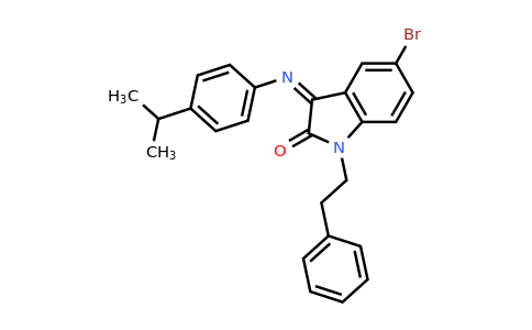341933-43-5 | 5-Bromo-1,3-dihydro-3-[[4-(1-methylethyl)phenyl]imino]-1-(2-phenylethyl)-2H-indol-2-one