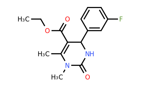342596-78-5 | Ethyl 4-(3-fluorophenyl)-1,6-dimethyl-2-oxo-1,2,3,4-tetrahydropyrimidine-5-carboxylate